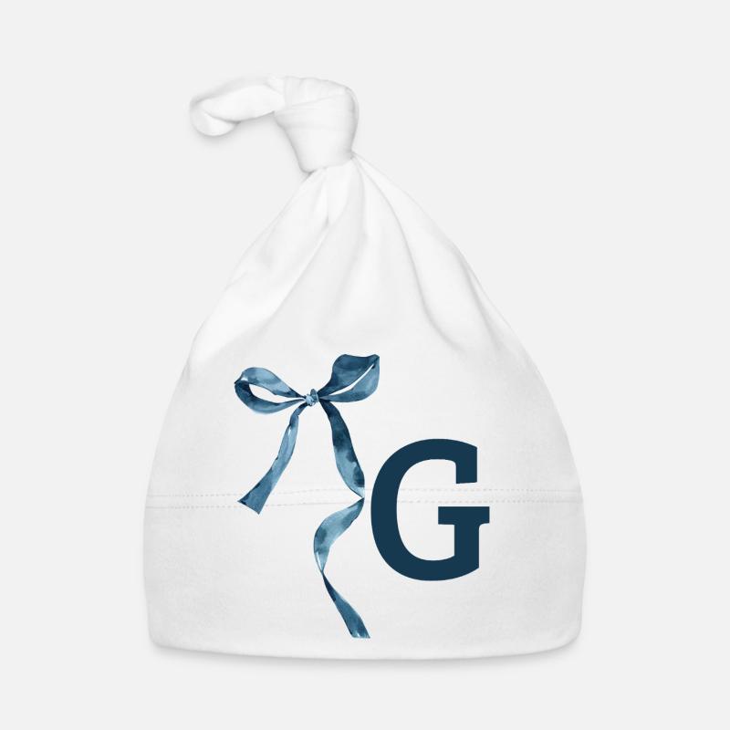 Monogramm g Geschenkidee Baby Bio-Mütze