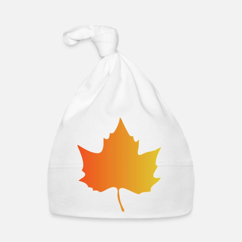 Autumn Gradient Maple Leaf Organic Baby Cap