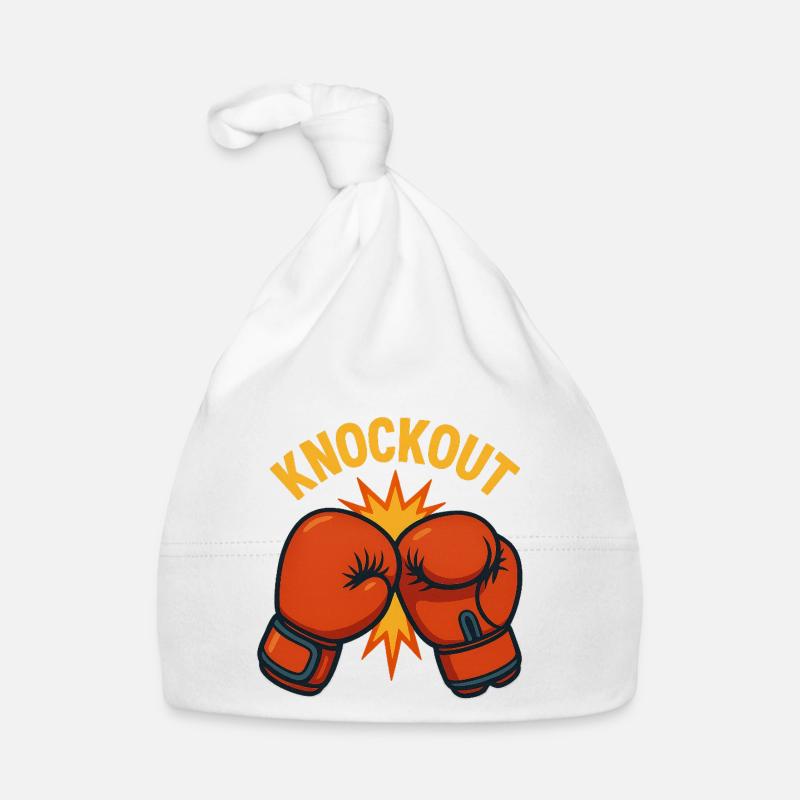 Knockout – Boxhandschuh Comic Baby Bio-Mütze