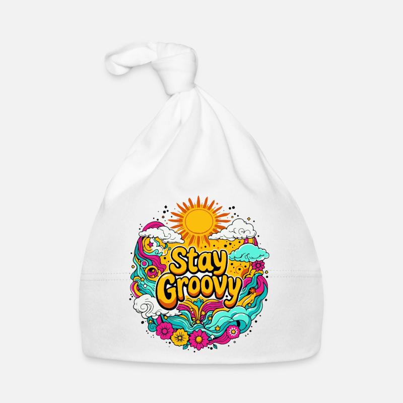 Psychedelic Retro Organic Baby Cap