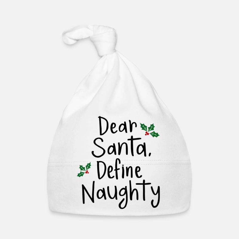 Dear Santa Define Naughty Christmas Design Baby Bio-Mütze