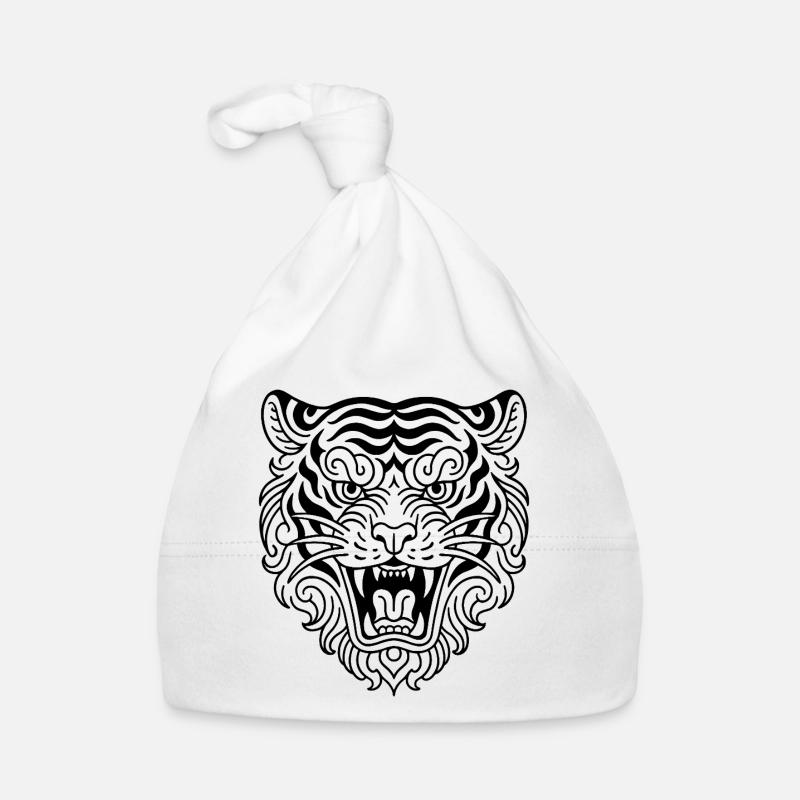 Tiger Head Bonnet bio Bébé