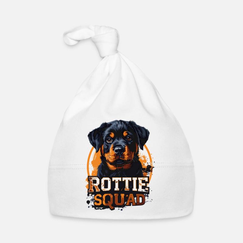 Rottie Squad – Conception Rottweiler solide Bonnet bio Bébé