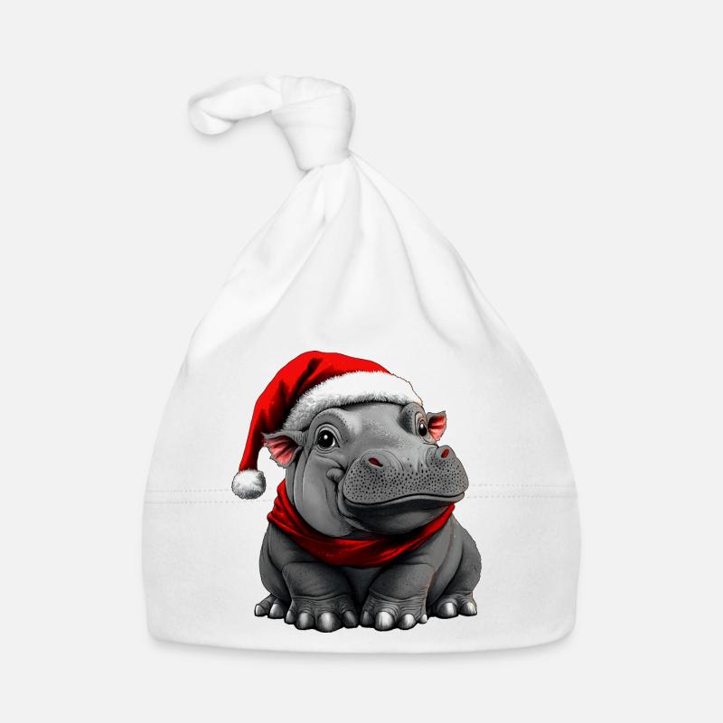 Noël des hippopotames Bonnet bio Bébé