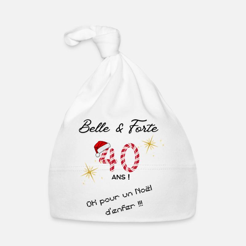 Joyeux_noel_40ans - Baby Bio-Mütze - Weiß