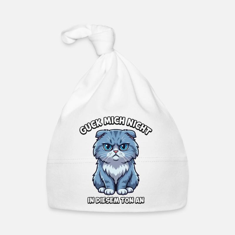 Ne me regarde pas comme ça – chat de dessin animé Bonnet bio Bébé