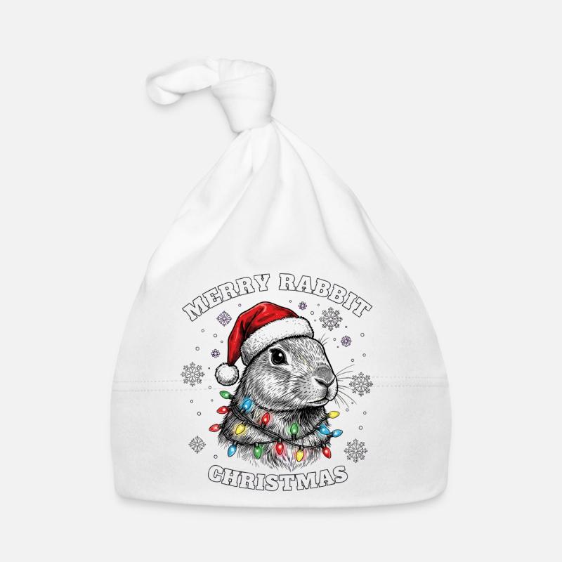 Noël lapin Noël Drôle Mignon Bonnet bio Bébé