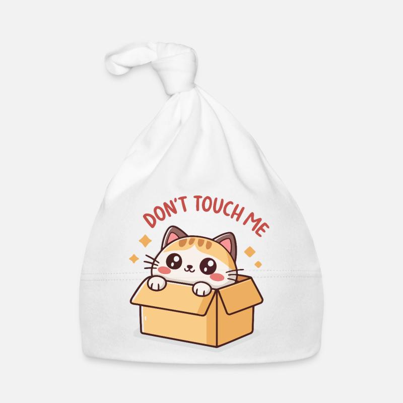 Chat dans Boîte: Ne Pas Toucher Bonnet bio Bébé