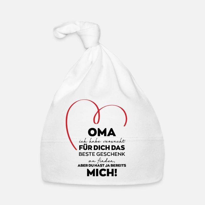 Cadeau drôle de grand-mère grand-mère - Bonnet bio Bébé - blanc