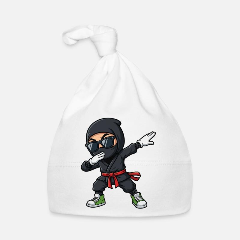Dessin animé drôle de ninja dab Bonnet bio Bébé