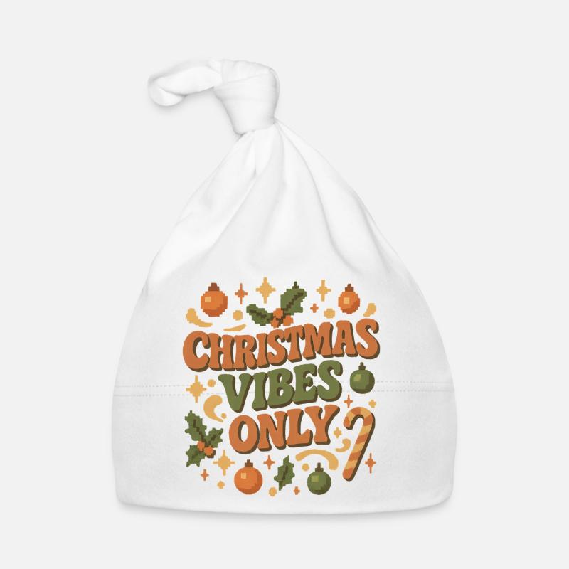 Christmas Vibes Only Organic Baby Cap