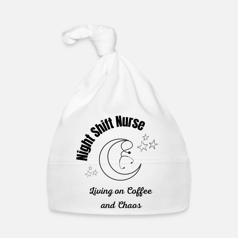 Night Shift Nurse - Coffee and Chaos Stethoscope M Baby Bio-Mütze
