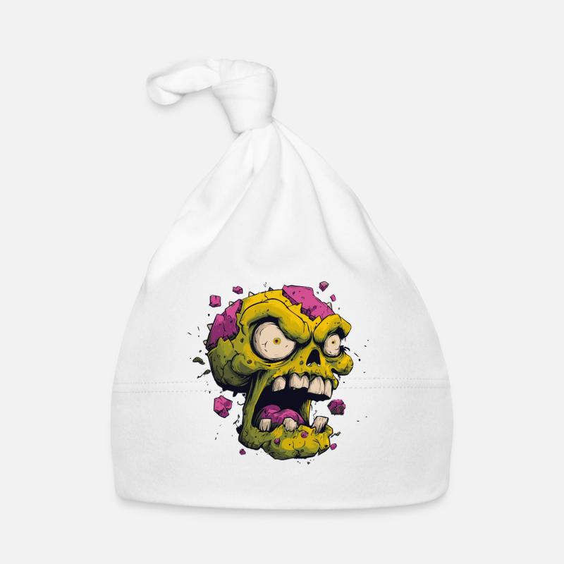 Crâne explosif – Motif comique d’horreur Bonnet bio Bébé