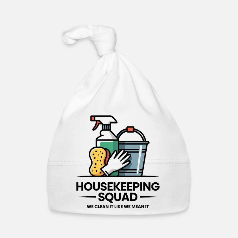 Lustiges Putzen Design Baby Bio-Mütze