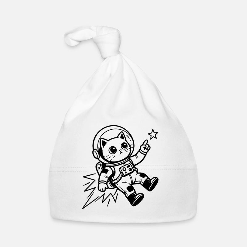 Astronaute chat dans l’espace Bonnet bio Bébé