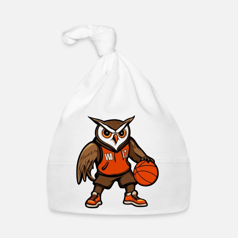 Eule Basketball Baby Bio-Mütze
