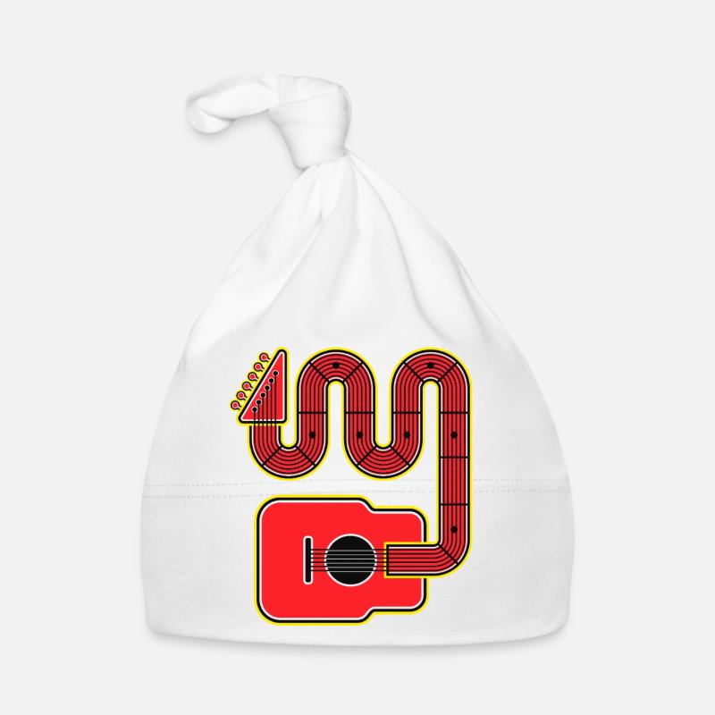 Rote Abstract Shape Gitarre Baby Bio-Mütze