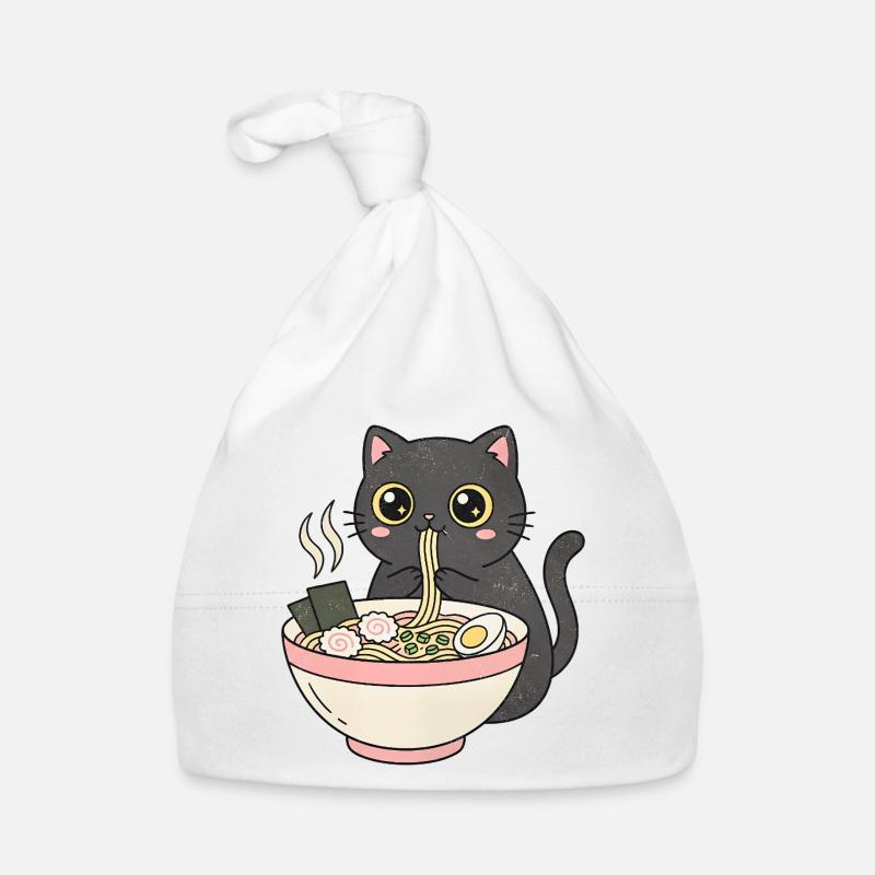 Chat ramen mignon, chat câlin Bonnet bio Bébé
