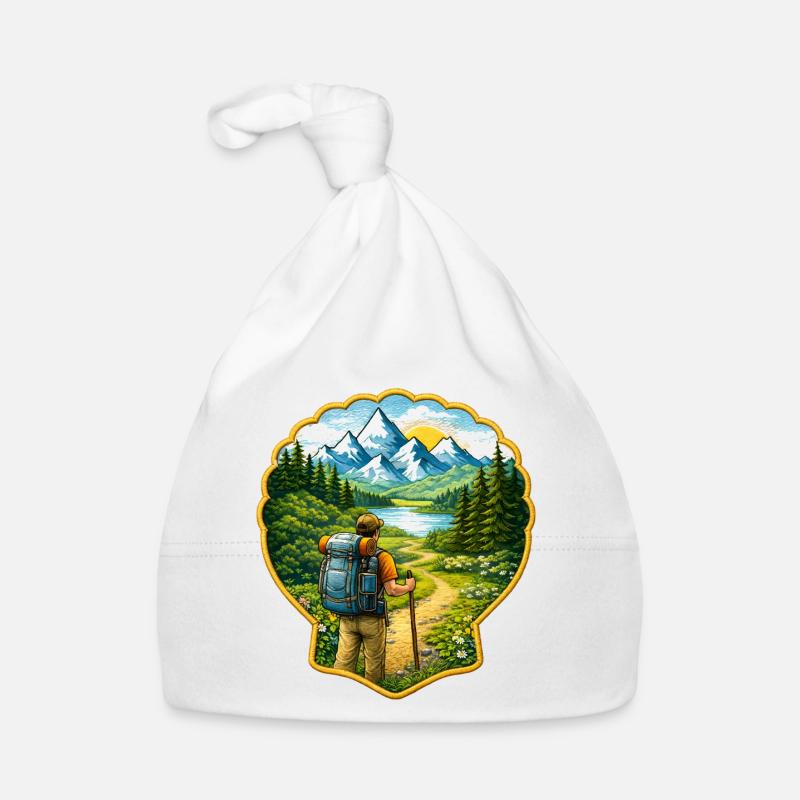 Jakobsweg Patch mit Jakobsmuschel  Baby Bio-Mütze