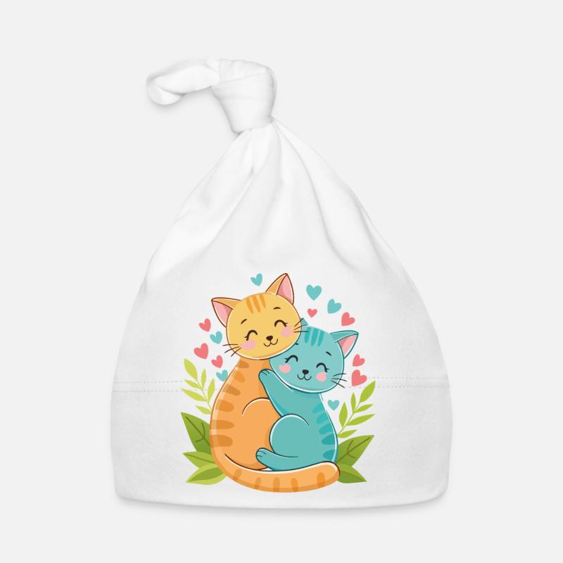 cuddling kittens Organic Baby Cap