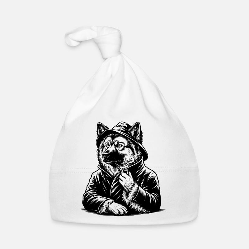 Eurasier | Marin - Bonnet bio Bébé - blanc