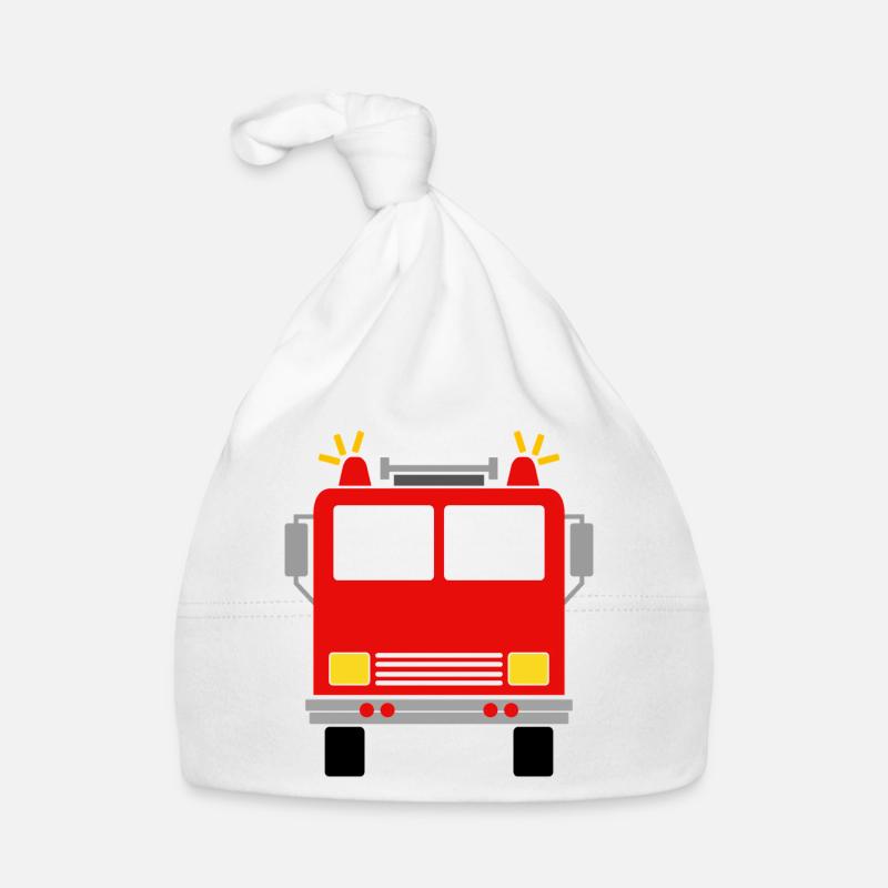 Feuerwehrauto Baby Bio-Mütze