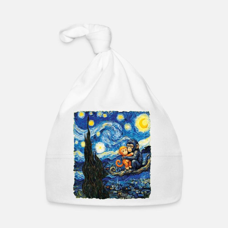 Van Gogh Bébé Singe Punch Macaque mignon Bonnet bio Bébé