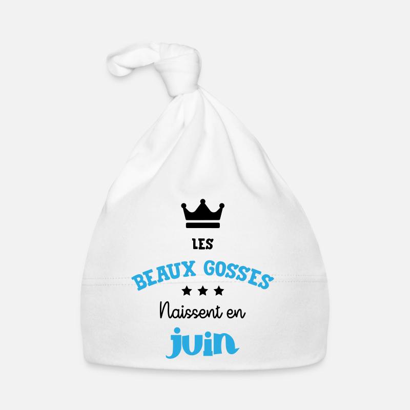 Cadeau naissance bébé garçon Juin Beaux Gosses BG Bonnet bio Bébé