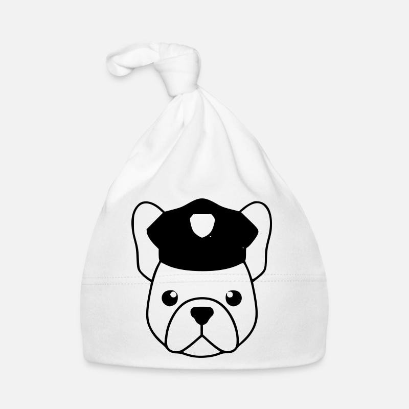 Frenchie cop cop head Organic Baby Cap