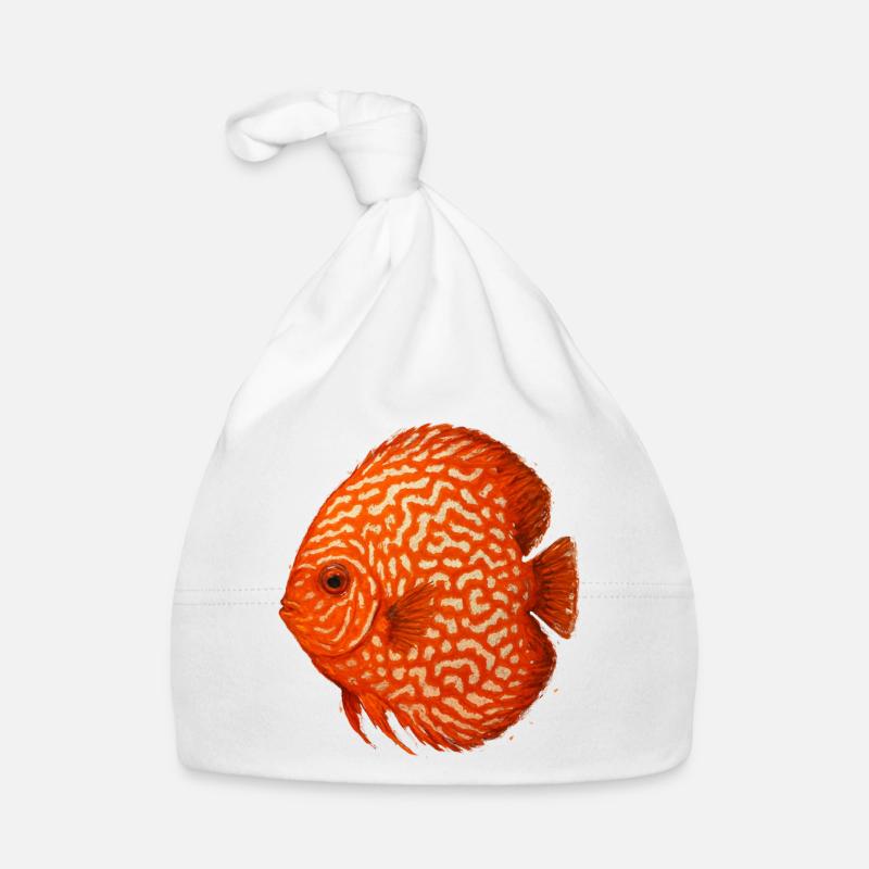 Oranger Diskusfisch-Aquarium Amazonas Baby Bio-Mütze