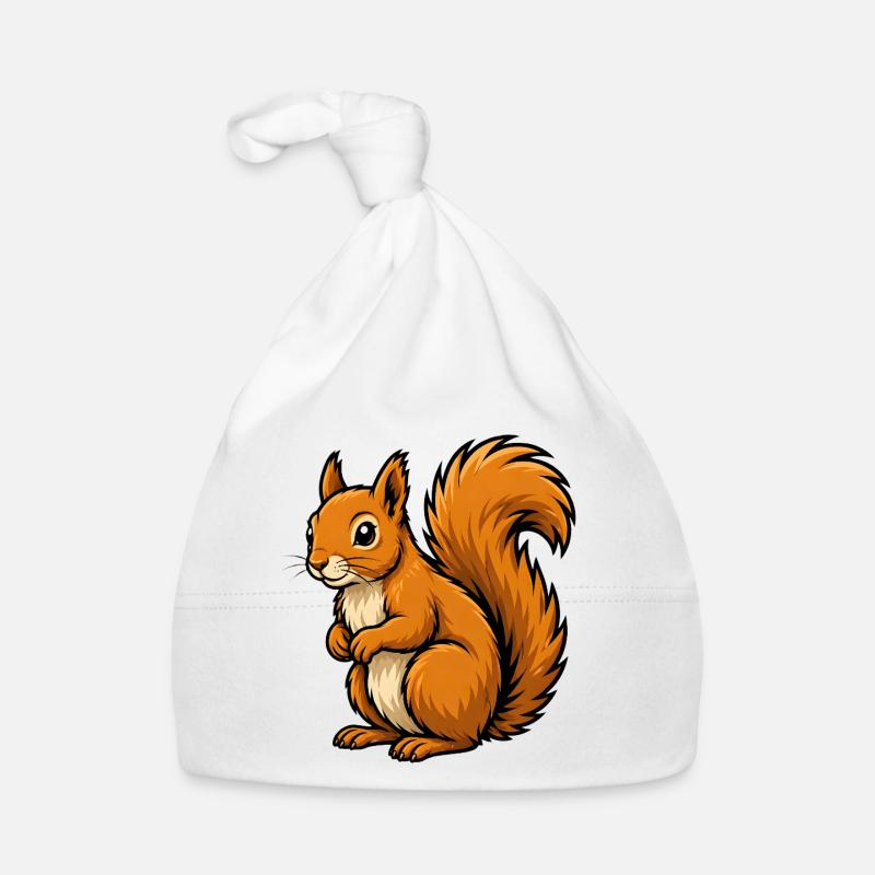Rotes Eichhörnchen Baby Bio-Mütze