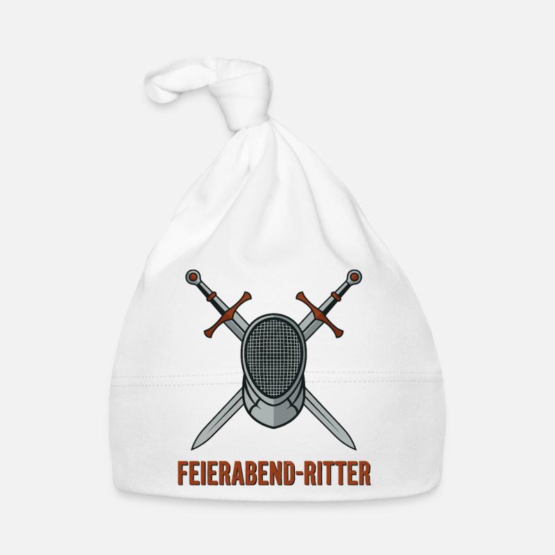 After-Work Knight Motif Organic Baby Cap