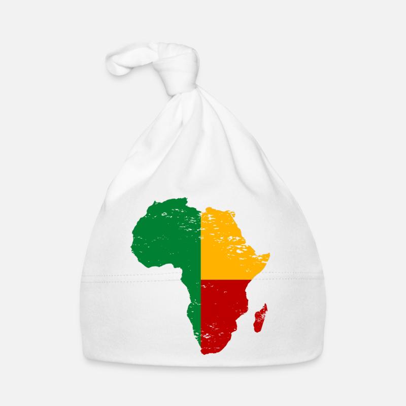 Drapeau du Bénin Afrique utilisé Bonnet bio Bébé