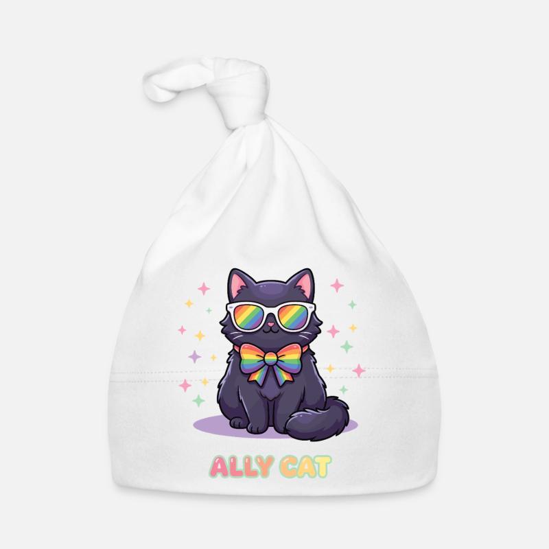 Pride Month LGBTQ - Ally Cat Organic Baby Cap