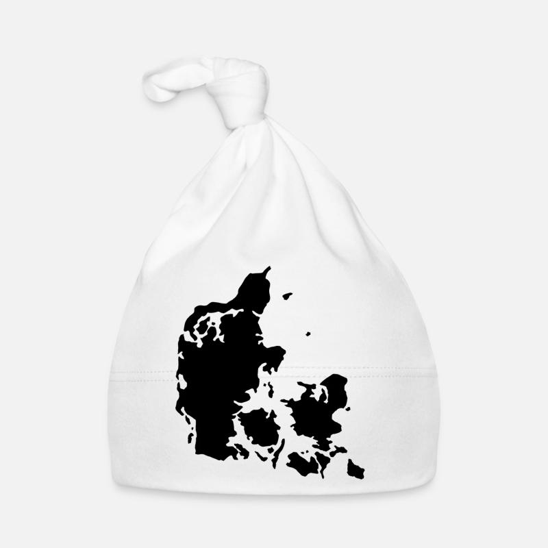 Denmark map Organic Baby Cap