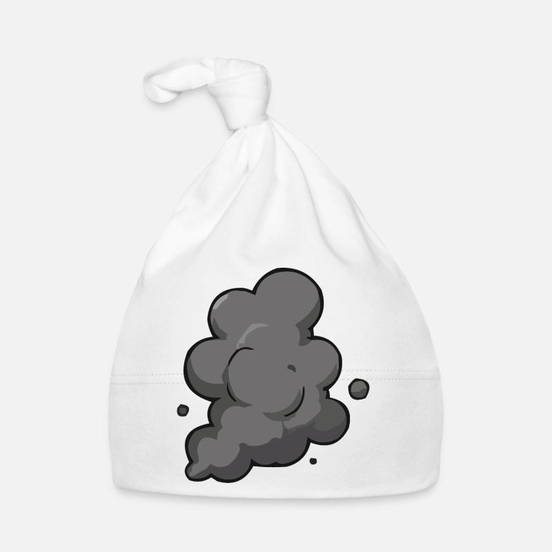 Graphique de nuage de fumée gris Bonnet bio Bébé