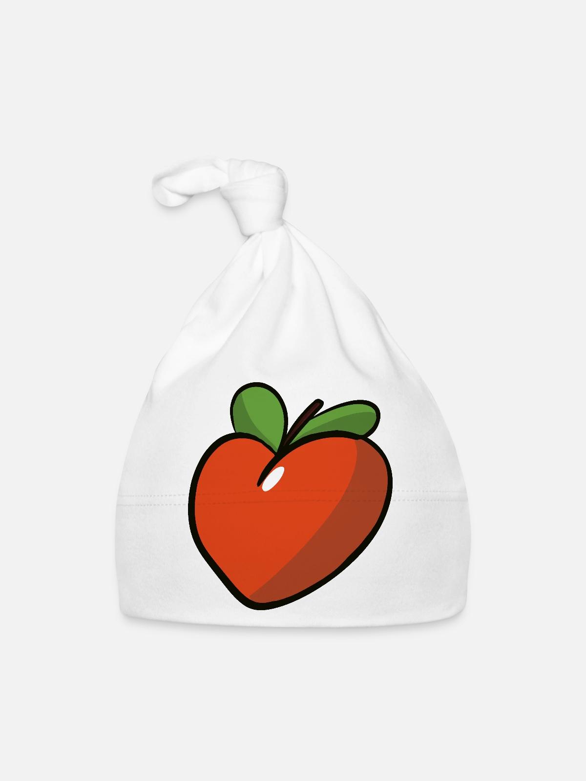 Peche_coeur - Bonnet bio Bébé - blanc - Devant