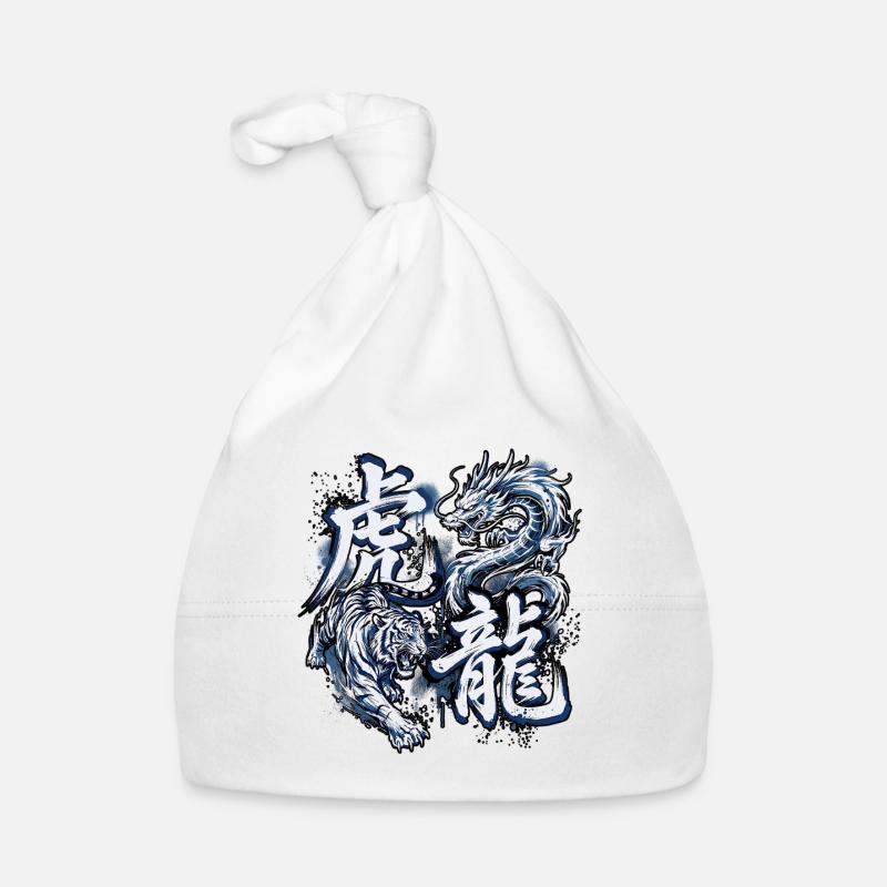 Tiger Drache Harmonie Baby Bio-Mütze