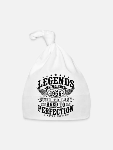 70. Geburtstag1956 Jahrgang Vintage Geschenk - Baby Bio-Mütze - Weiß - Vorne