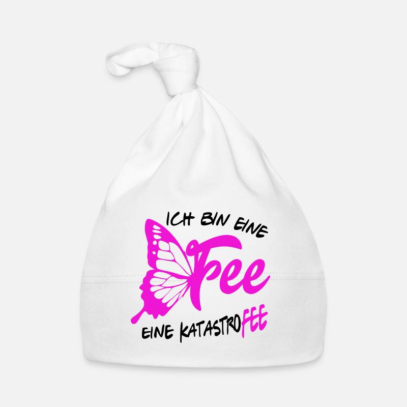 Katastrofee Fee Märchen Mädchen Elfe - Baby Bio-Mütze - Weiß