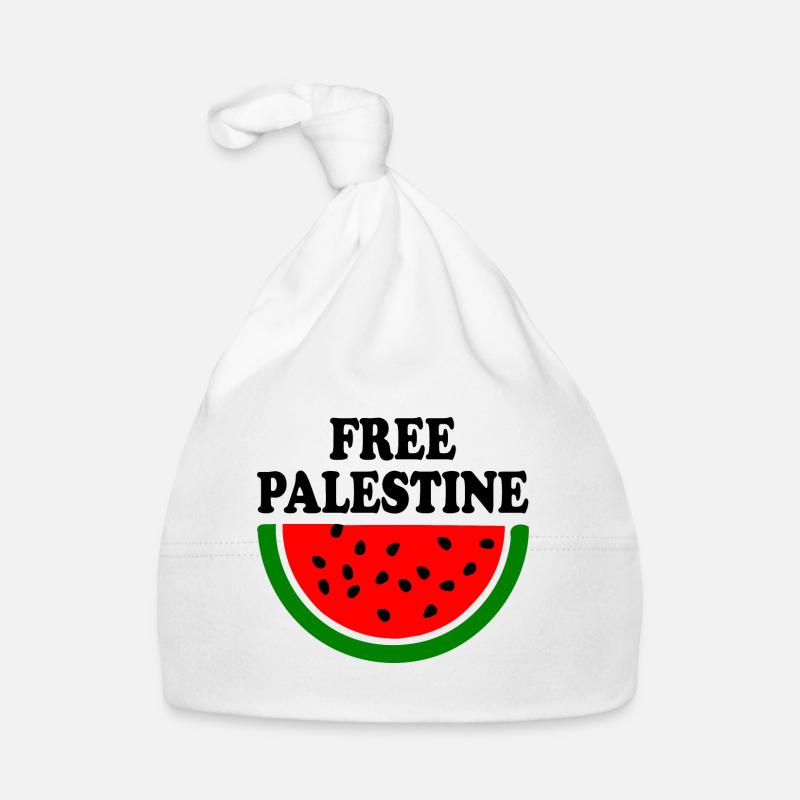 Free palestine Watermelon melon Organic Baby Cap