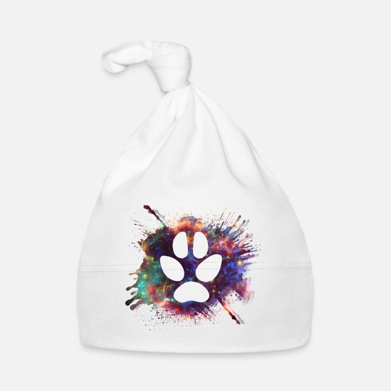 Patte canine espace étoiles Cassiopée Bonnet bio Bébé