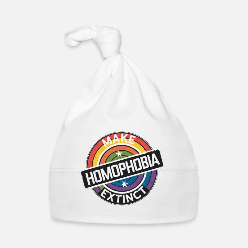 Make Homophobia Extinct 9 - Baby Bio-Mütze - Weiß