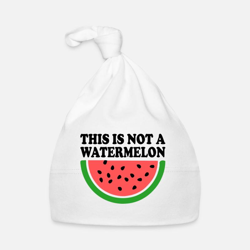 THIS IS NOT A WATERMELON - Organic Baby Cap - white