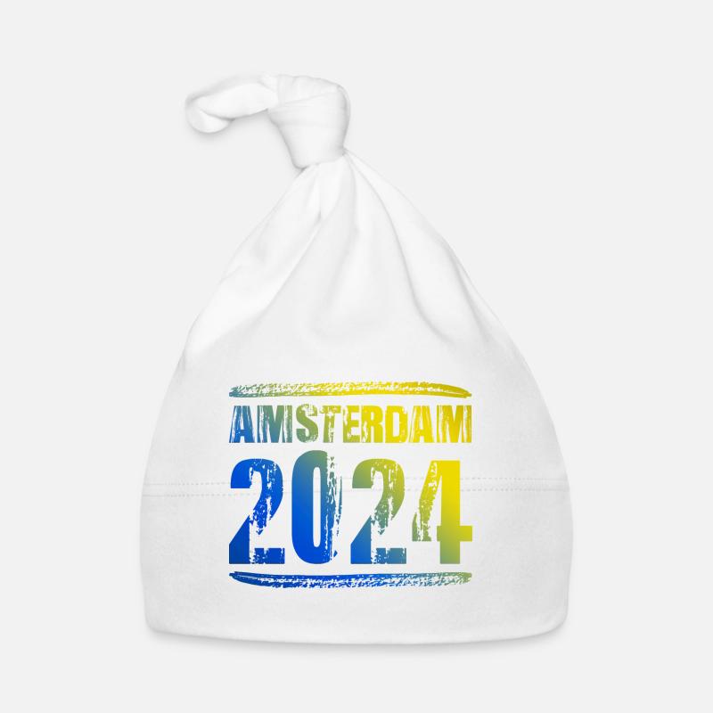 Vacances colorées à Amsterdam 2024 Bonnet bio Bébé