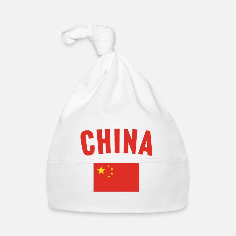 Drapeau de la Chine Bonnet bio Bébé