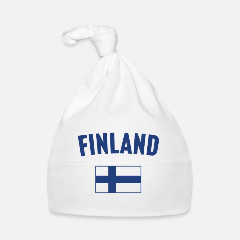 Drapeau de la Finlande Bonnet bio Bébé