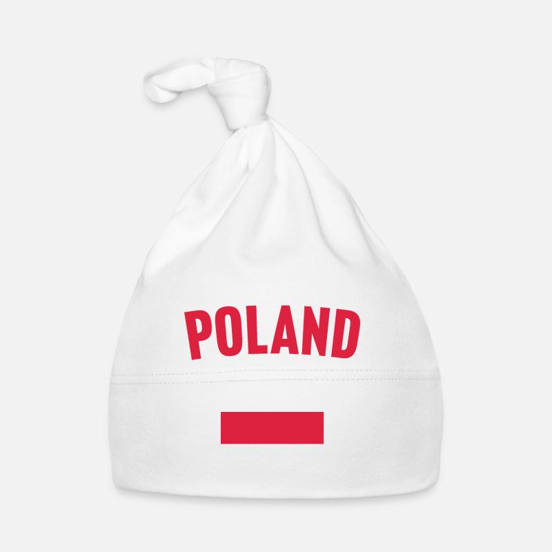 Poland Flag Organic Baby Cap