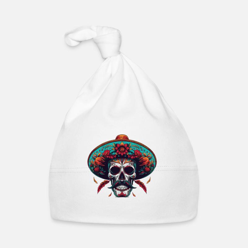 Mexican Skull Organic Baby Cap