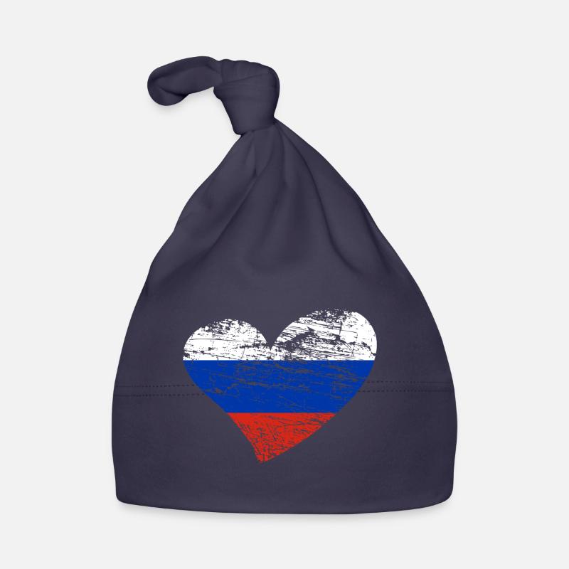 Russie coeur RUS Bonnet bio Bébé
